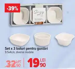 Carrefour Set x 3 boluri pentru gustări Ofertă