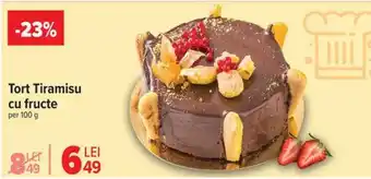 Tort Tiramisu cu fructe