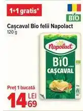 Carrefour Cașcaval Bio felii Napolact Ofertă