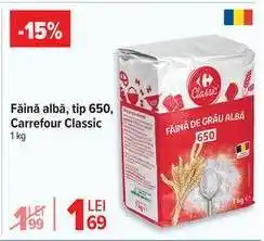 Carrefour Făină albă, tip 650, Carrefour Classic Ofertă