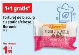 Carrefour Tortuleț de biscuiți cu stafide/cireșe Boromir Ofertă
