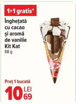 Carrefour Înghețată cu cacao și aromă de vanilie Kit Kat Ofertă