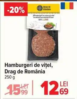 Carrefour Hamburgeri de vițel, Drag de Romania Ofertă