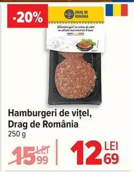 Carrefour Hamburgeri de vițel, Drag de Romania Ofertă