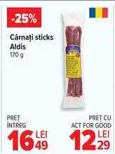 Carrefour Cârnați sticks Aldis Ofertă