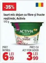 Carrefour Iaurt mic dejun cu fibre și fructe roșii/măr, Activia Ofertă