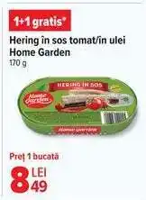 Carrefour Hering în sos tomat/în ulei Home Garden 170 g Ofertă