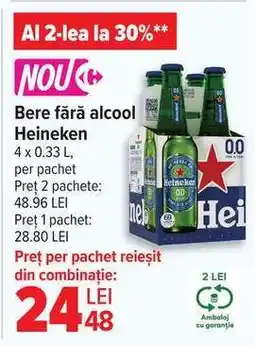 Carrefour Bere fără alcool Heineken Ofertă