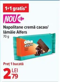 Carrefour Napolitane cremă cacao/lămâie Alfers Ofertă