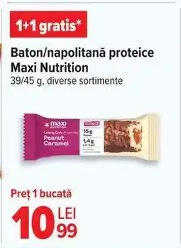 Carrefour Baton/napolitană proteice Maxi Nutrition Ofertă