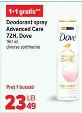 Carrefour Deodorant spray Advanced Care 72H, Dove Ofertă