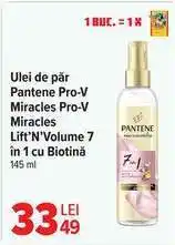 Carrefour Ulei de păr Pantene Pro-V Miracles Lift’N’Volume 7 în 1 cu Biotină Ofertă