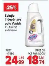 Carrefour Soluție îndepărtare pete Vanish Ofertă