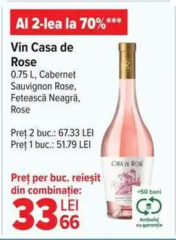 Carrefour Vin Casa de Rose Ofertă