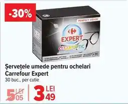 Carrefour Șervețele umede pentru ochelari, Carrefour Expert Ofertă