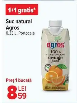 Carrefour Suc natural Agros Ofertă