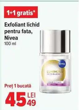 Carrefour Exfoliant lichid pentru față, Nivea Ofertă