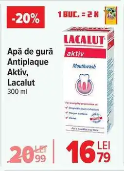 Carrefour Apă de gură Antiplaque Aktiv, Lacalut Ofertă