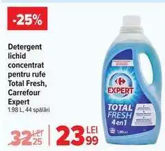 Carrefour Detergent lichid concentrat pentru rufe Total Fresh, Carrefour Expert Ofertă