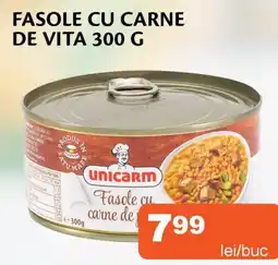Unicarm Fasole cu carne de vita Ofertă