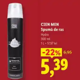 Lidl CIEN MEN Spumă de ras Hydro Ofertă