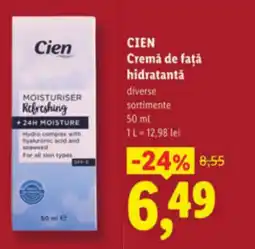 Lidl CIEN Cremă de faţă hidratantă Ofertă