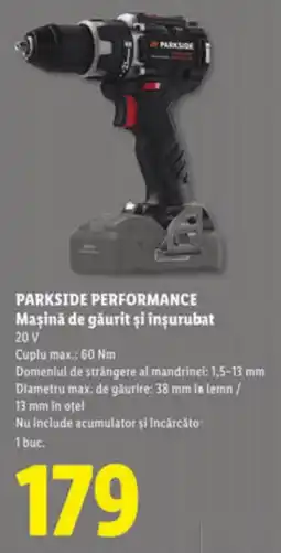 Lidl PARKSIDE PERFORMANCE Maşină de găurit şi înşurubat Ofertă