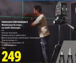 Lidl PARKSIDE PERFORMANCE Nivelǎ laser în cruce, cu stativ telescopic Ofertă