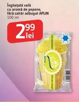 Supeco Îngheţată vafǎ cu aromă de pepene, fără zahăr adăugat APLIN Ofertă