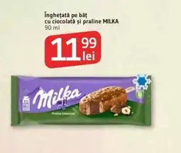 Supeco Îngheţată pe băţ cu ciocolată şi praline MILKA Ofertă