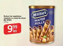 Supeco Rulouri de napolitane umplute cu cremă de alune MC VITIES Ofertă