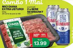 Diana Supermarket Mici diana extra usturoi / 2x Bere newmarkt Ofertă
