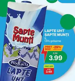 Diana Supermarket Lapte uht şapte munți Ofertă