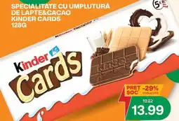 Diana Supermarket Specialitate cu umplutură de lapte&cacao kinder cards Ofertă