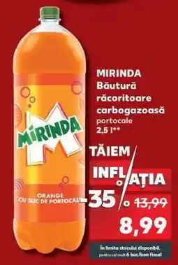 Kaufland MIRINDA Băutură răcoritoare carbogazoasă portocale 2,5 l Ofertă