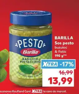 Kaufland BARILLA Sos pesto busuioc & fistic 190 g Ofertă