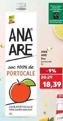 Kaufland ANA ARE Suc portocale 1l Ofertă