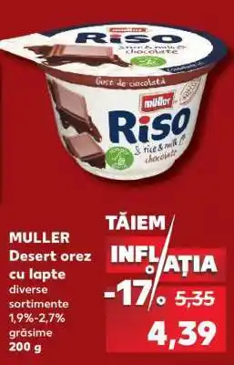Kaufland MULLER Desert orez cu lapte Ofertă