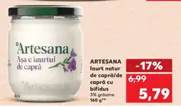 Kaufland ARTESANA Iaurt natur de capră/de capră cu bifidus Ofertă