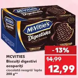 Kaufland MCVITIES Biscuiți digestivi acoperiți ciocolată neagră/ lapte 200 g Ofertă