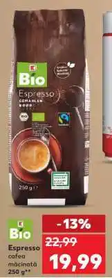 Kaufland Bio Espresso cafea măcinată 250 g Ofertă
