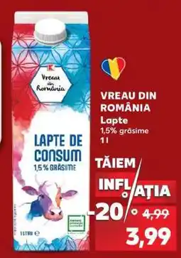 Kaufland VREAU DIN ROMÂNIA Lapte Ofertă