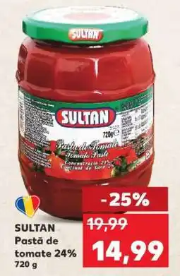 Kaufland SULTAN Pastă de tomate 24% 720 g Ofertă