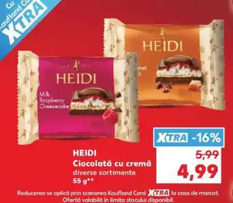 Kaufland HEIDI Ciocolată cu cremă Ofertă