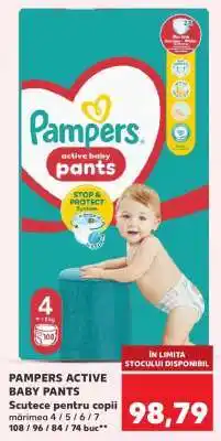 Kaufland PAMPERS ACTIVE BABY PANTS Ofertă
