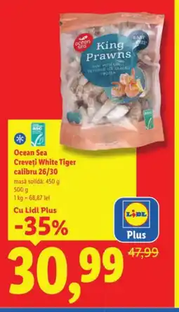 Lidl Ocean Sea Creveţi White Tiger calibru 26/30 Ofertă