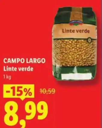 Lidl CAMPO LARGO Linte verde Ofertă