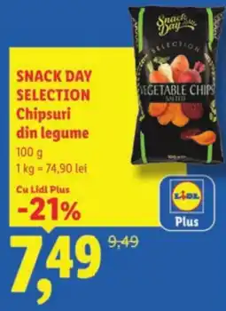 Lidl SNACK DAY SELECTION Chipsuri din legume Ofertă