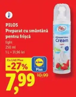 Lidl PILOS Preparat cu smântână pentru frișcă Ofertă