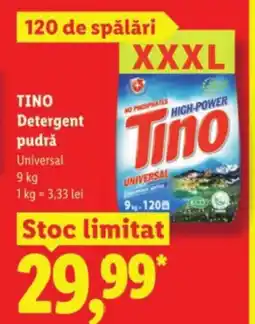 Lidl TINO Detergent pudră Ofertă